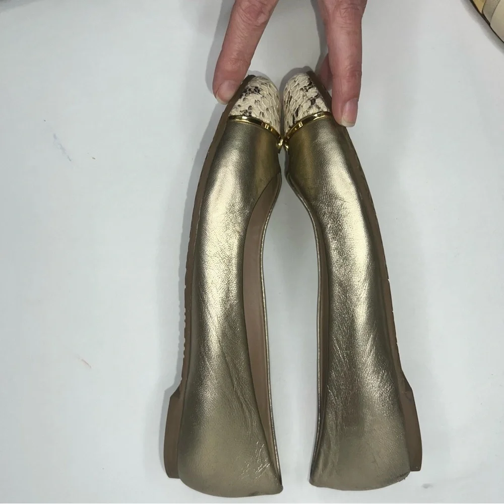 Tory Burch Gold‎ Toe Cap Flats